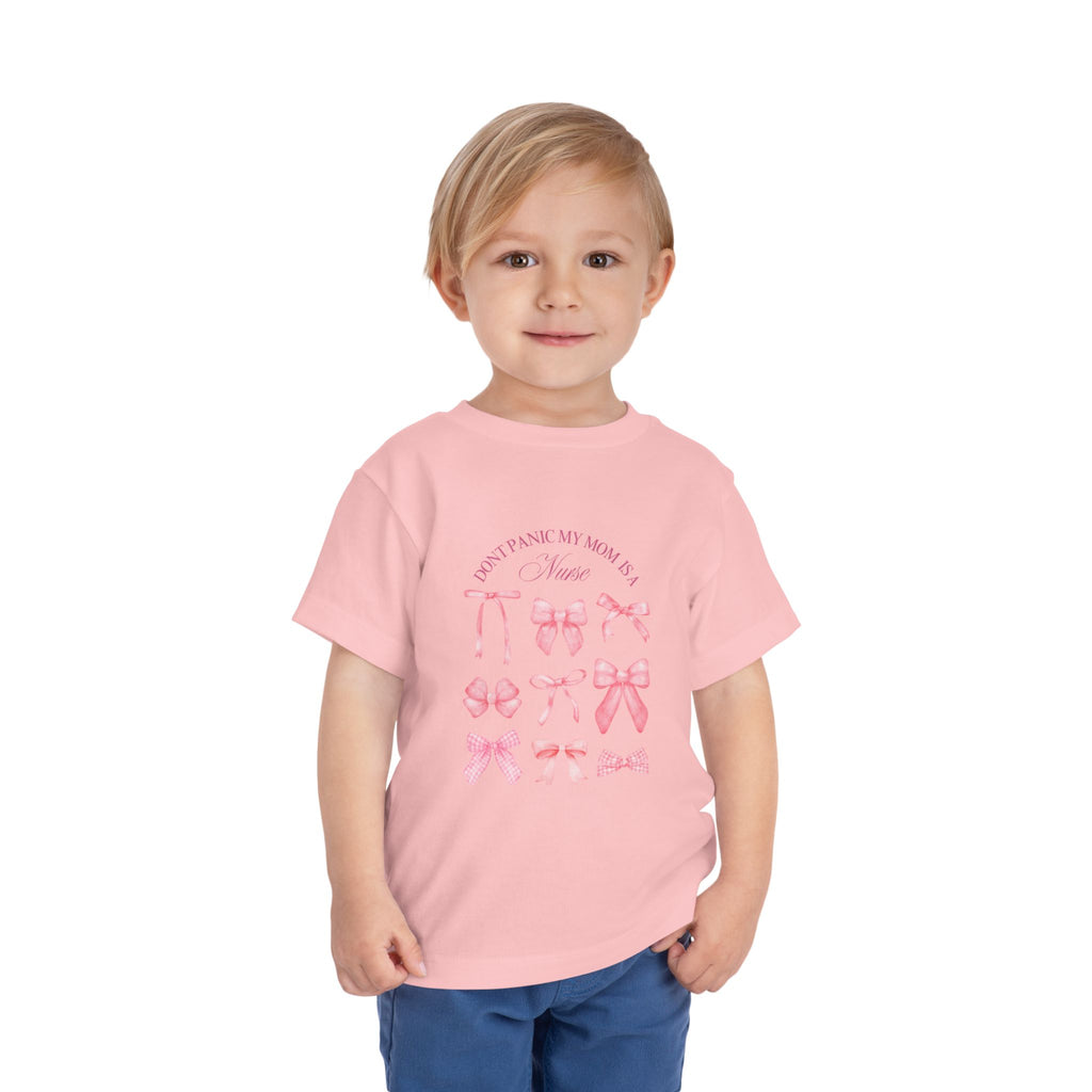 Toddler Tee — Pink Bow Collection “I Don’t Pause My Mama Is a Nurse”