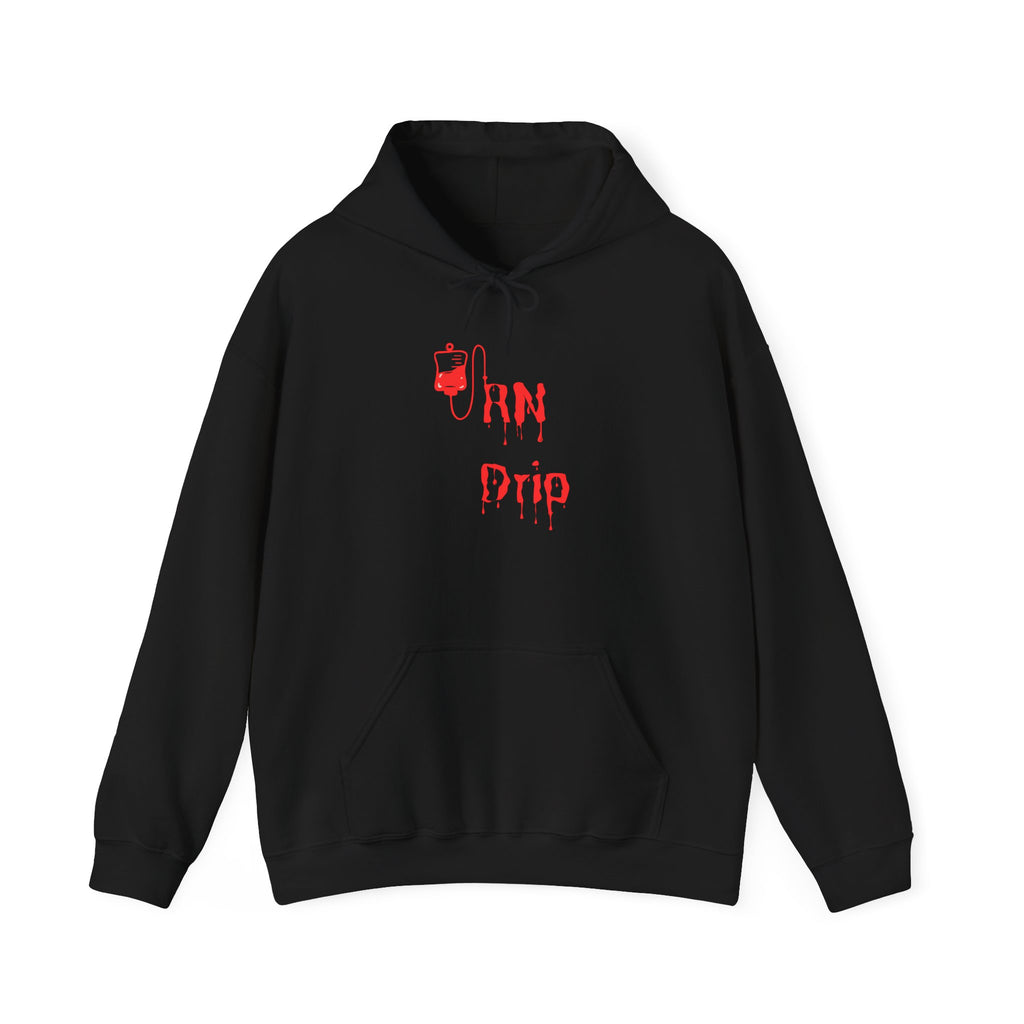 Blood Drip Hoodie – Horror Graphic Pullover with 'Drip' Design