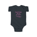 Baby Bodysuit — “Don't Panic My Dad Is A Nurse” Pink Heartbeat