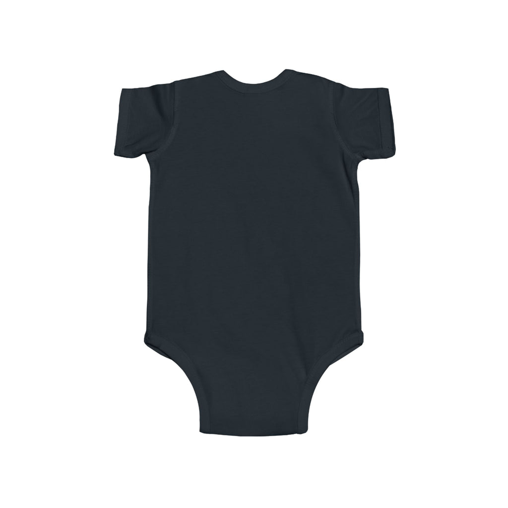 Baby Bodysuit — “Don't Panic My Dad Is A Nurse” Pink Heartbeat