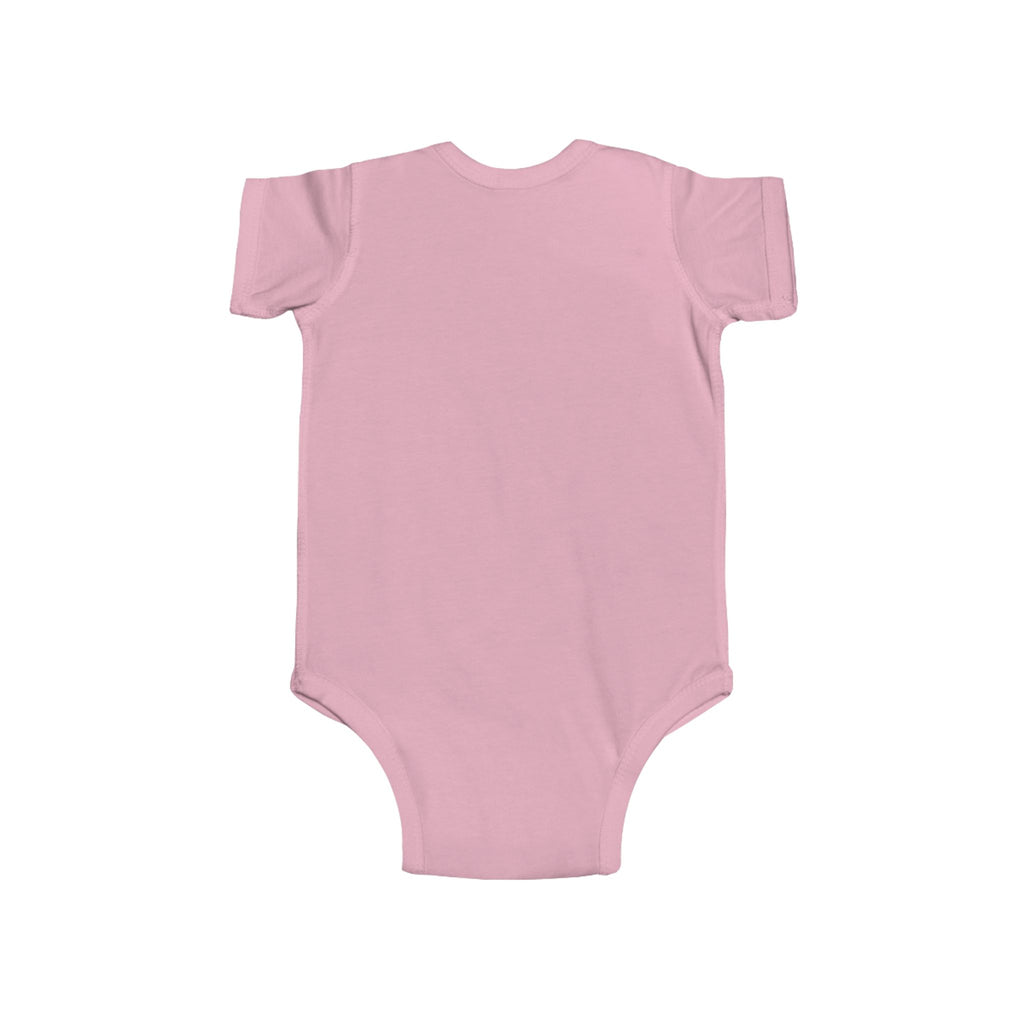 Baby Bodysuit — “Don't Panic My Dad Is A Nurse” Pink Heartbeat