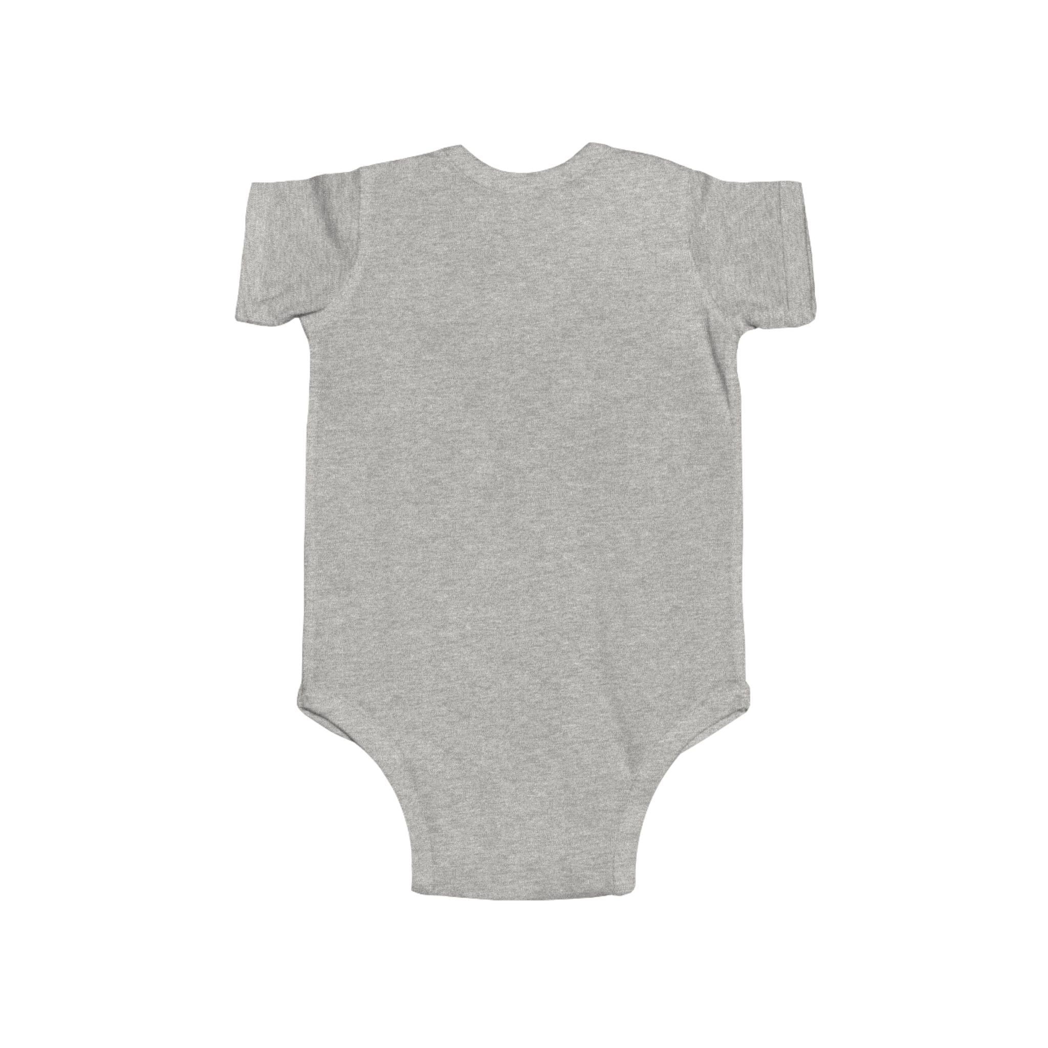 Baby Bodysuit - "Don't Panic My Dad Is A Nurse" Cute Newborn Onesie with Heartbeat Graphic