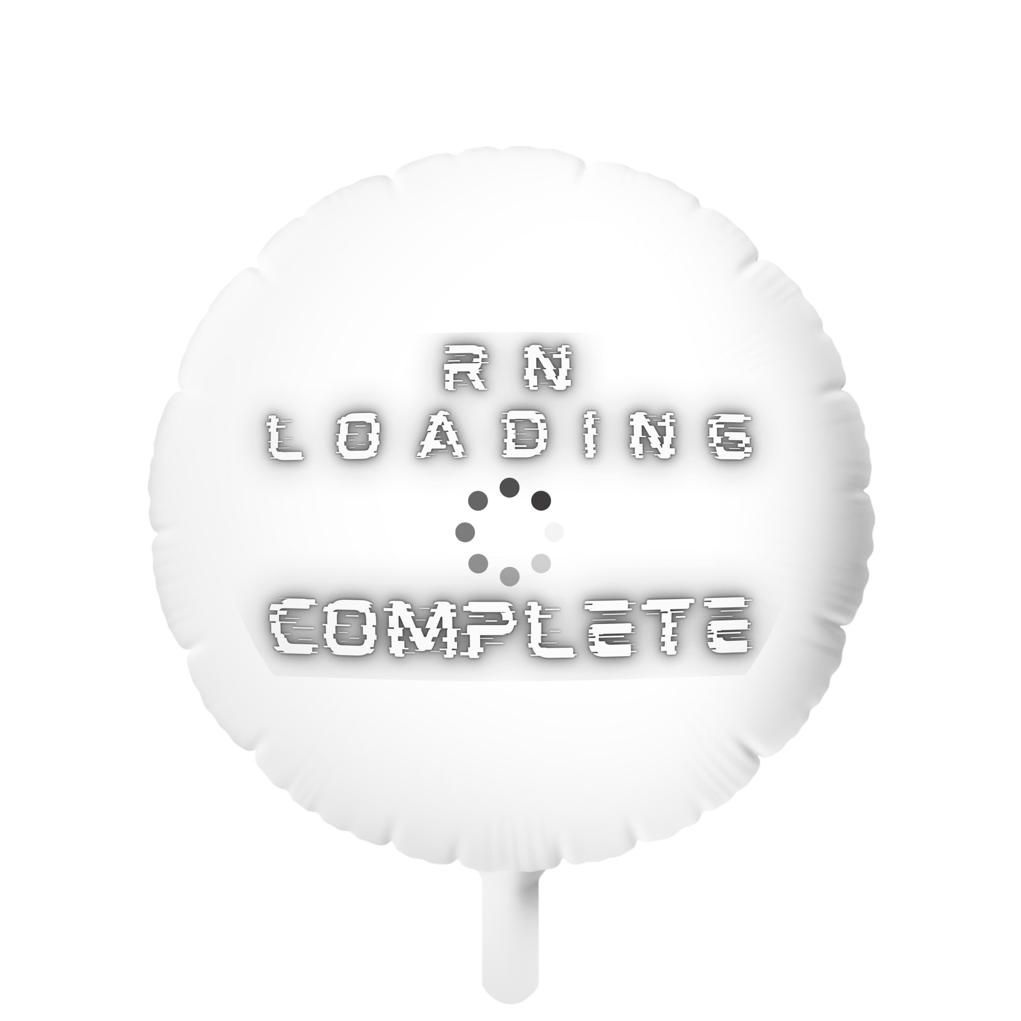 Mylar Balloon — "N Loading Complete" Retro Tech Celebration Balloon