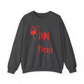 Crewneck Sweatshirt - "RN Drip" Blood Bag Medical Humor Tee