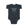 Baby Bodysuit - "Don't Panic My Dad Is A Nurse" Cute Newborn Onesie with Heartbeat Graphic