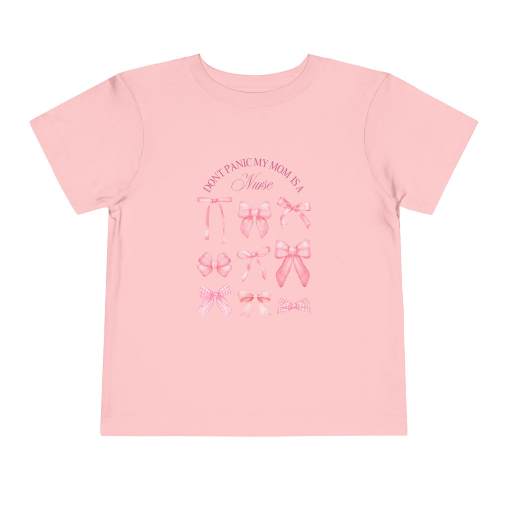 Toddler Tee — Pink Bow Collection “I Don’t Pause My Mama Is a Nurse”